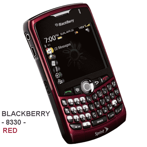 SALE CDMA BLACKBERRY 8330 RED COLOR WITHOUT SIM RS. 4800 ONLY