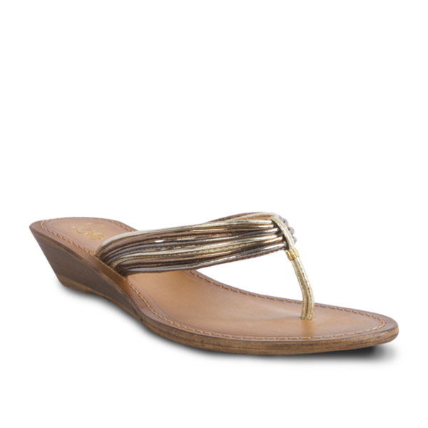 Women's Gold-Multi Summer Breeze Wedges