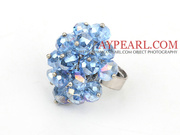 Sky Blue Crystal Adjustable Ring Is Sold at $1.23