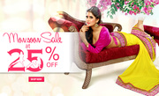 Sangeetatextiles.com - Monsoon Sale @ Flat 25% off