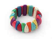 Multi Color Turquoise Elastic Bracelet is US$2.7