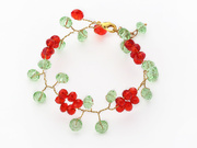 Christmas Design Red and Green Crystal Bracelet is US$2.95