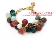 Multi Color Multi Stone Extendable Bracelet with Yellow Color