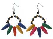 Crystal and Teeth Shape Turquoise Earrings are US$2.41