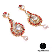 High Quality Pure Pearl Studded Earrings from TajPearl.com