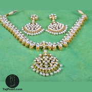 Export Quality Necklaces studded with Genuine Pearls from TajPearl.com