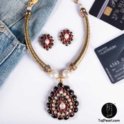 Pendant set - Semi precious stone from Taj Pearl