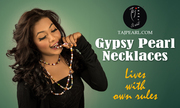 Gypsy Pearl Necklace from online Jewellery store Tajpearl.