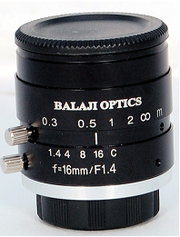 16 mm machine vision megapixel camera lenses (BMT-1416D) BALAJI OPTICS
