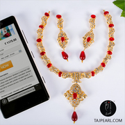 Gold Plated Victorian Necklace,  from Online jewelry Store Taj Pearl