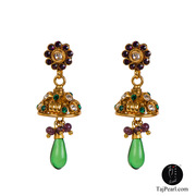 Taj Pearl Fashionable Party wear Gold Plated Victorian Earrings