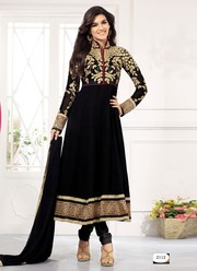 Black Semi Stitched Long Length Anarkali Suits just@ 1, 499