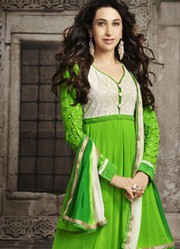 Karishma Kapoor Designer Parrot Anarkali Suit just only on Rs.1999/-
