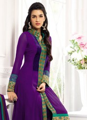 Purple New Designer Expensive Anarkali Suits just only on Rs.1499/-
