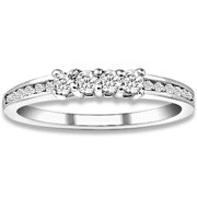 White Gold G-H Color I1 Clarity Natural Round Diamond Wedding Band