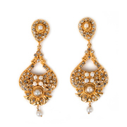 Gold Plated Pearl Earrings from online jewellery store TajPearl
