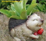 Laughing hedgehog flowerpot (Garden planters, Home Decor and Decor)