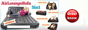 5 in1 Inflatable Velvet Air Sofa Cum Bed
