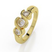 3 Stone Diamond Rings in India