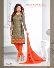 Bul Bul Vol-7 designer chanderi cotton dress at textileexport.in