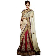 Grand Look Red Lehenga Saree