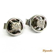 Djewels - Diamond Earrings with white gold