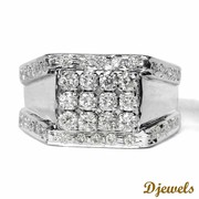 Djewels - Diamond Gents Ring with white Gold