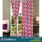 BUY1 AND GET 1 BEAUTIFUL POLYESTER DOOR CURTAINS FROM COOLBUY.IN