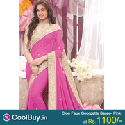 Partywear Faux Georgette Saree from coolbuy.in