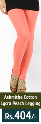 Cotton Lycra Peach Color Legging from coolbuy.in
