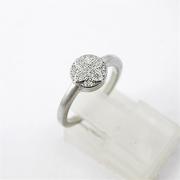 Round Flower Sterling Silver Ring