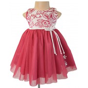 Ivory And Mauve Velvet Celebration Dress For Your Little Girls 