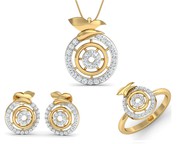 Buy Aditri Daily Wear Diamond Pendant Set Online - Jewelslane