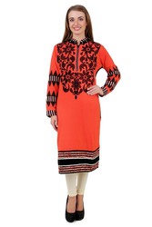 Woolen Kurtis Online - Buy Online Round Neck,  V-Neck Woolen Kurtis