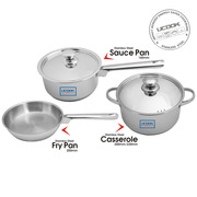 Buy United Ucook Lifetime Stainless Steel Cookware Combo Set With Lid