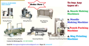 Purchase All type of Snacks Making Machine,  Pouch Packing Machine,  Mug