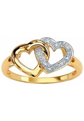 Fashionothon Classic valentine Lover Pure Gold Diamond Ring