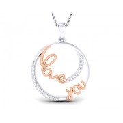 Shop Love You Gold Diamond Pendants at Jewelslane