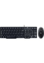 Fashionothon Logitech Mk100 Wired Keyboard With Wired Optical Mouse Co