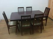 dining table with six chairs