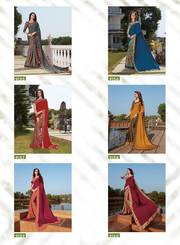 Exclusive Silk Crepe Prints And Designer border saree 