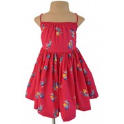 Parrot Print Fuchsia Dress Made By Faye