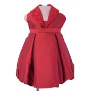 Faye Maroon Collared Party Dress