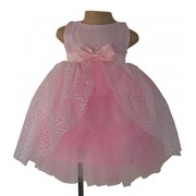 Pink & White Embroidered Dress By Faye