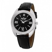 Black Synthentic Leather Wrist watch with 28% Off.