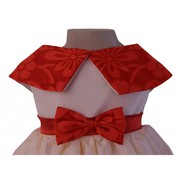 Red & Cream Collared Dress At Faye Store 