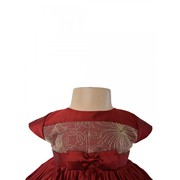 Maroon & Gold Tiered Dress At Faye Store