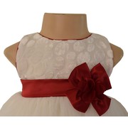 Ivory Polka Dress For baby Girls