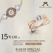 Raksha Bandhan Deals on Papilior,  Rakhi Offer – Flat 15% off 