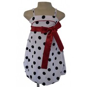 Black and White Polka dots Girls Party Dress
